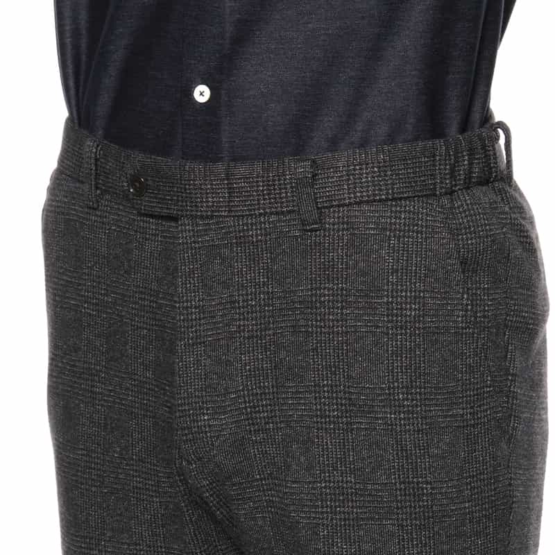 BARNEYS NEW YORK セットアップ グレンチェック柄イージーパンツ DARK GRAY