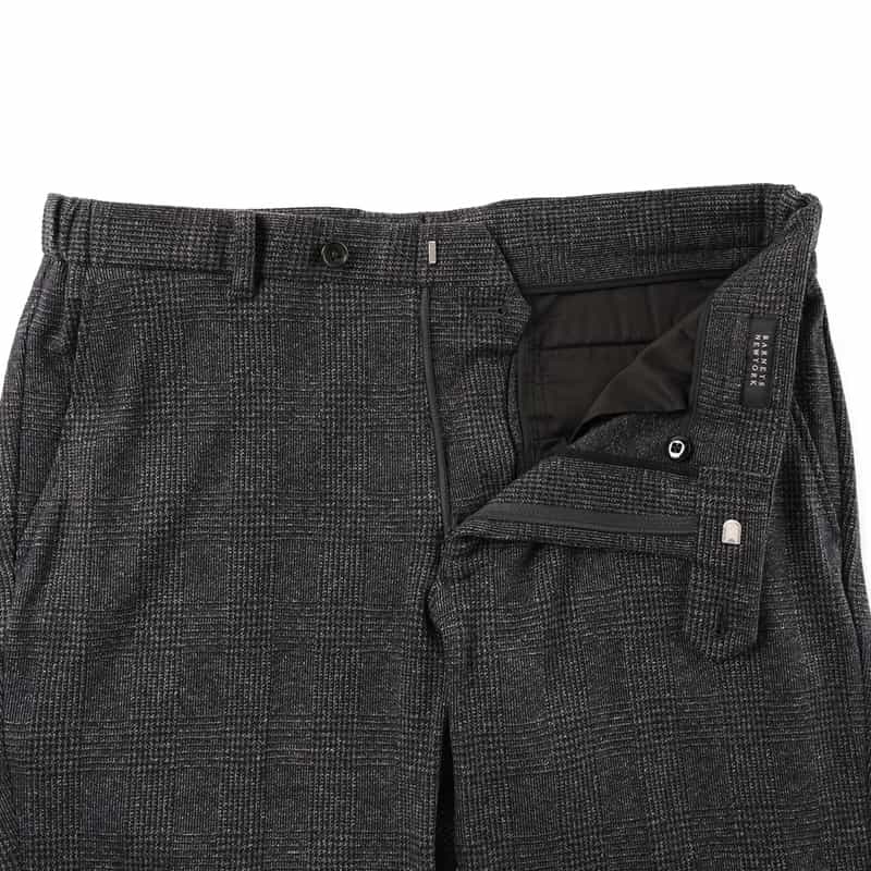 BARNEYS NEW YORK セットアップ グレンチェック柄イージーパンツ DARK GRAY
