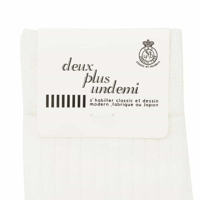 DEUX PLUS UNDEMI DEUXPLUSUNDEMI＜ドゥプリュスアンドゥミ＞ リブソックス WHITE