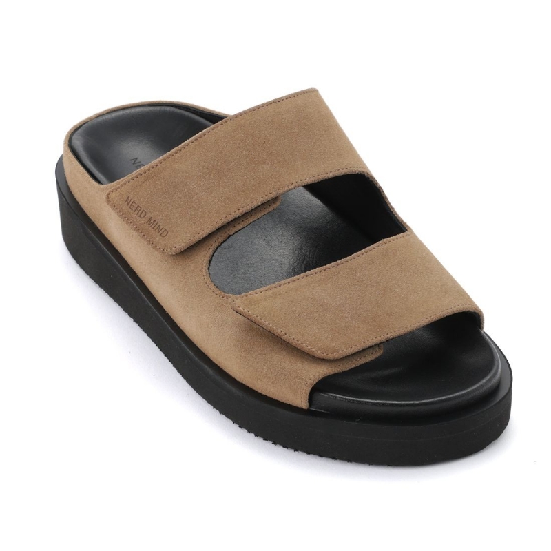 NERDMIND 【オーダー品】バーニーズ　ニューヨーク限定ストラップサンダル"f:slide" BEIGE