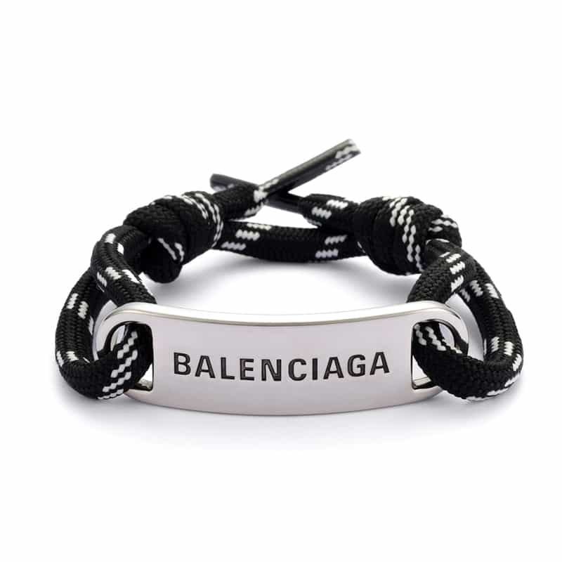 BALENCIAGA BALENCIAGA＜バレンシアガ＞ ロゴプレート付ブレスレット BLACK