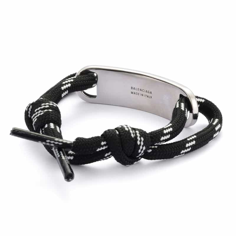 BALENCIAGA BALENCIAGA＜バレンシアガ＞ ロゴプレート付ブレスレット BLACK