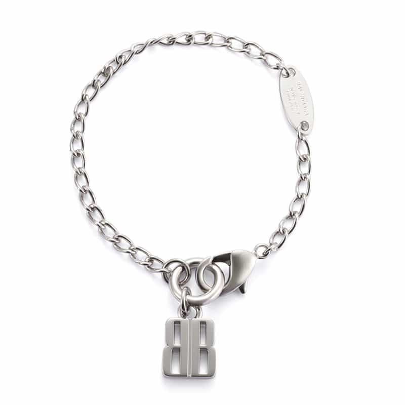 BALENCIAGA BALENCIAGA＜バレンシアガ＞ ロゴチャーム付ブレスレット SILVER