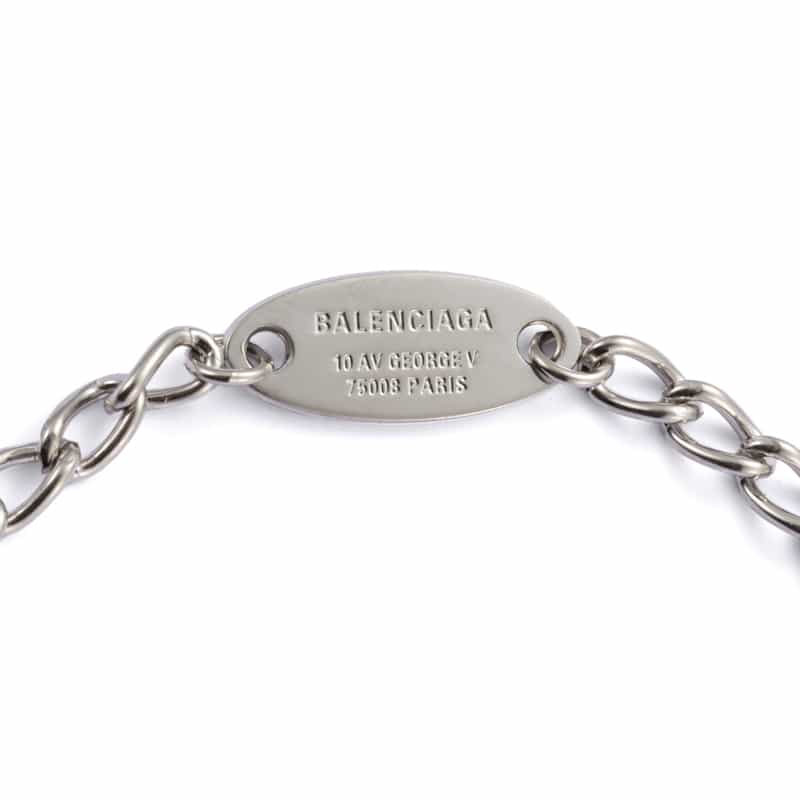 BALENCIAGA BALENCIAGA＜バレンシアガ＞ ロゴチャーム付ブレスレット SILVER