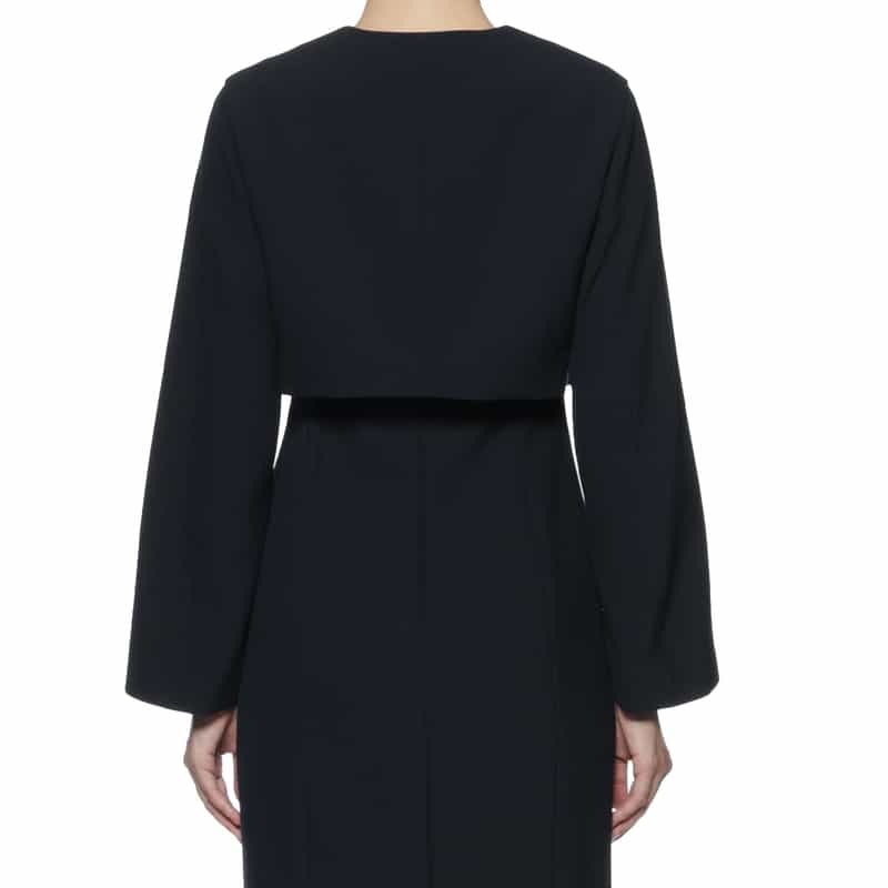 BARNEYS NEW YORK セットアップ ウォッシャブル スリットスリーブ ショートジャケット NAVY