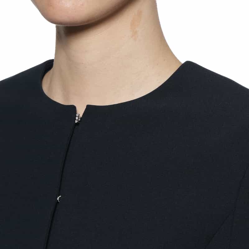 BARNEYS NEW YORK セットアップ ウォッシャブル スリットスリーブ ショートジャケット NAVY