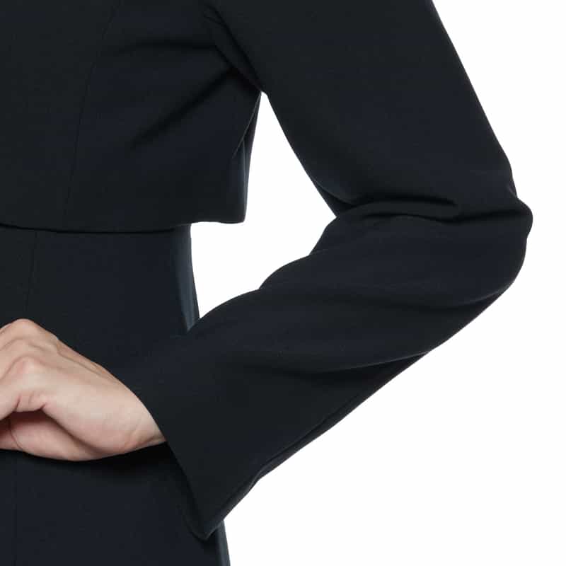 BARNEYS NEW YORK セットアップ ウォッシャブル スリットスリーブ ショートジャケット NAVY