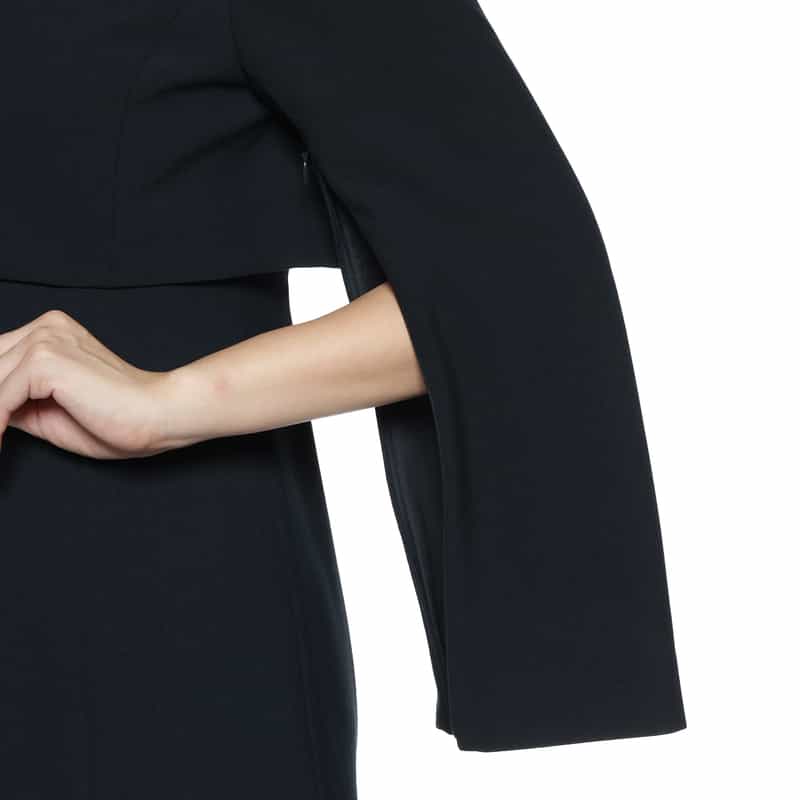 BARNEYS NEW YORK セットアップ ウォッシャブル スリットスリーブ ショートジャケット NAVY