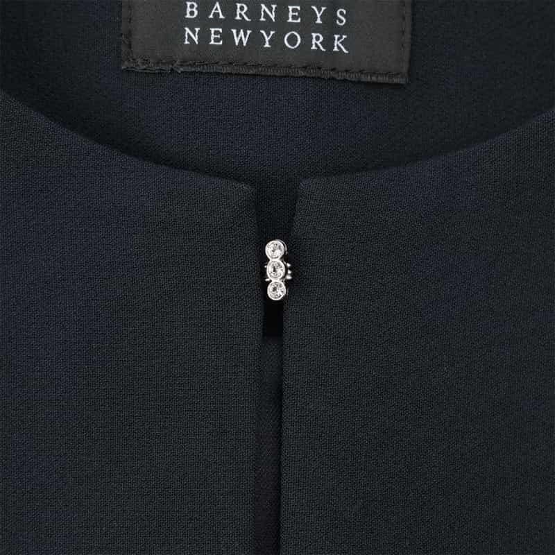 BARNEYS NEW YORK セットアップ ウォッシャブル スリットスリーブ ショートジャケット NAVY