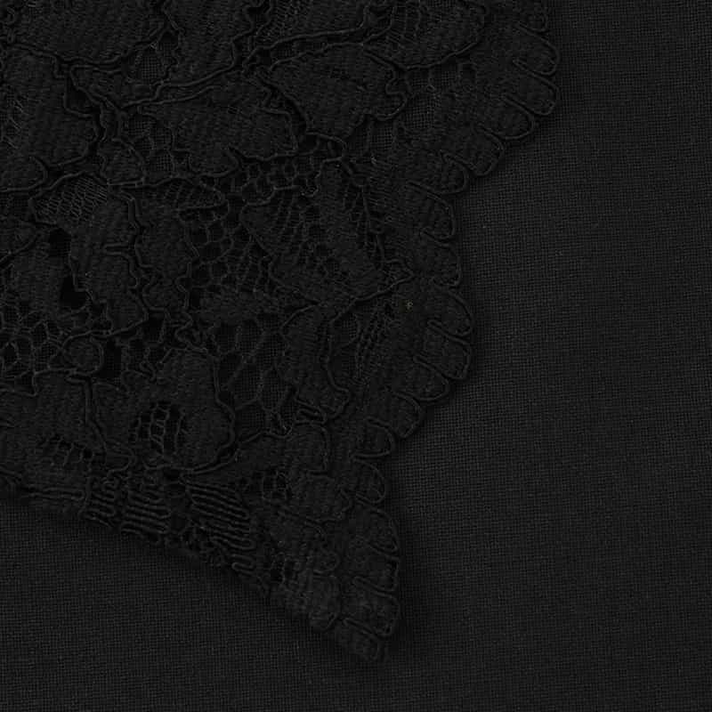 BARNEYS NEW YORK ウォッシャブル レースカラードレス BLACK