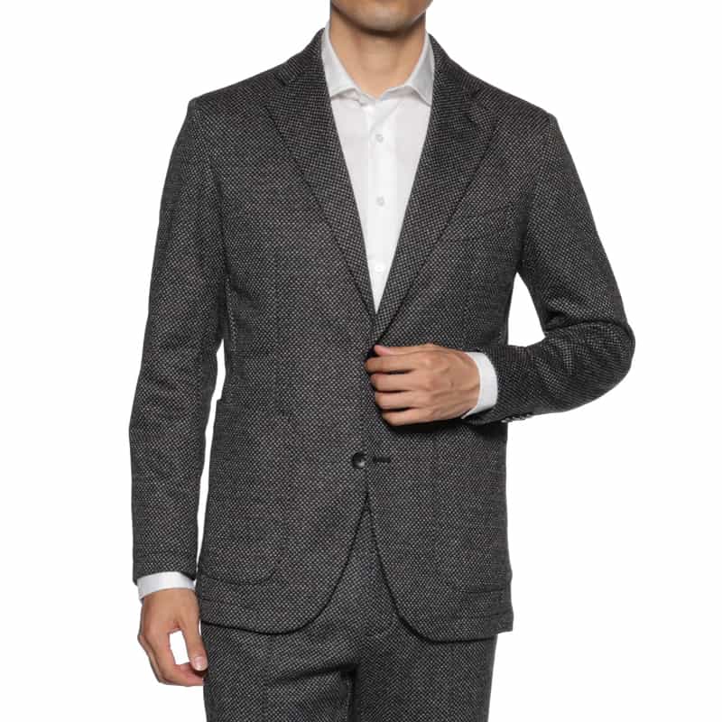 BARNEYS NEW YORK セットアップ ジャージー素材イージージャケット BROWN