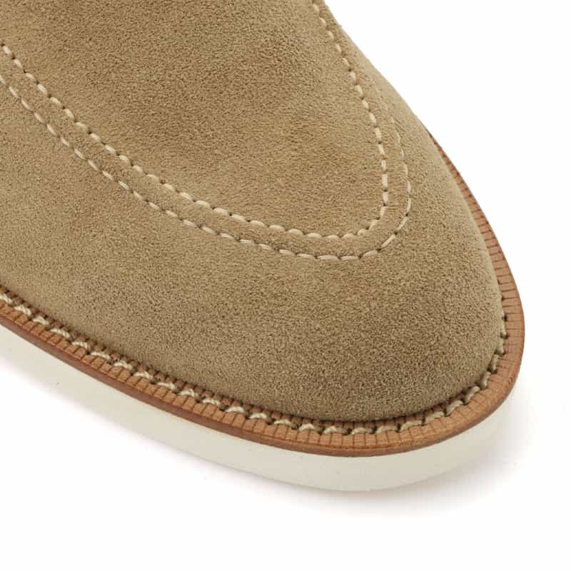 WH WH＜ダブルエイチ＞ スエードローファー BEIGE