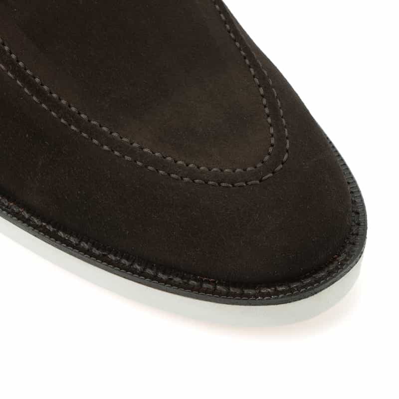 WH WH＜ダブルエイチ＞ スエードローファー DARK BROWN