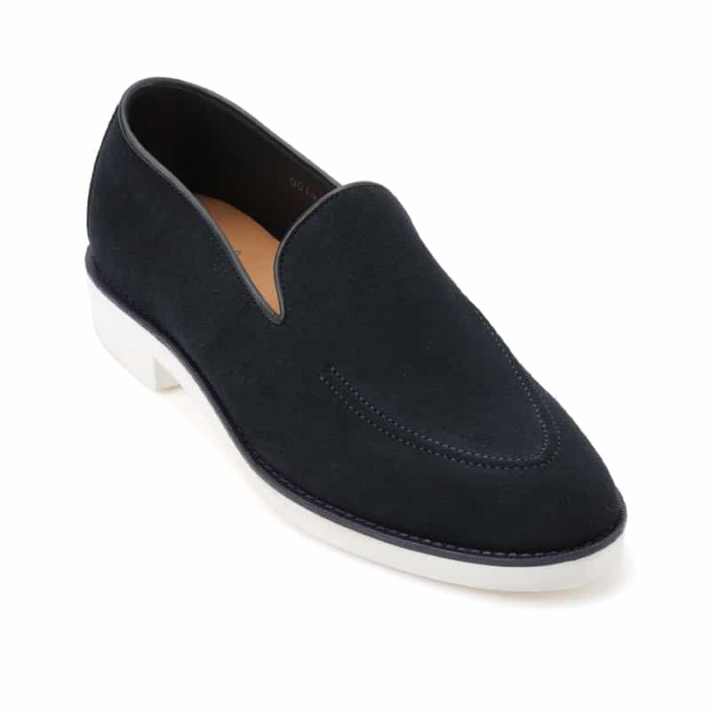 WH WH＜ダブルエイチ＞ スエードローファー NAVY