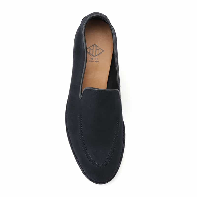 WH WH＜ダブルエイチ＞ スエードローファー NAVY