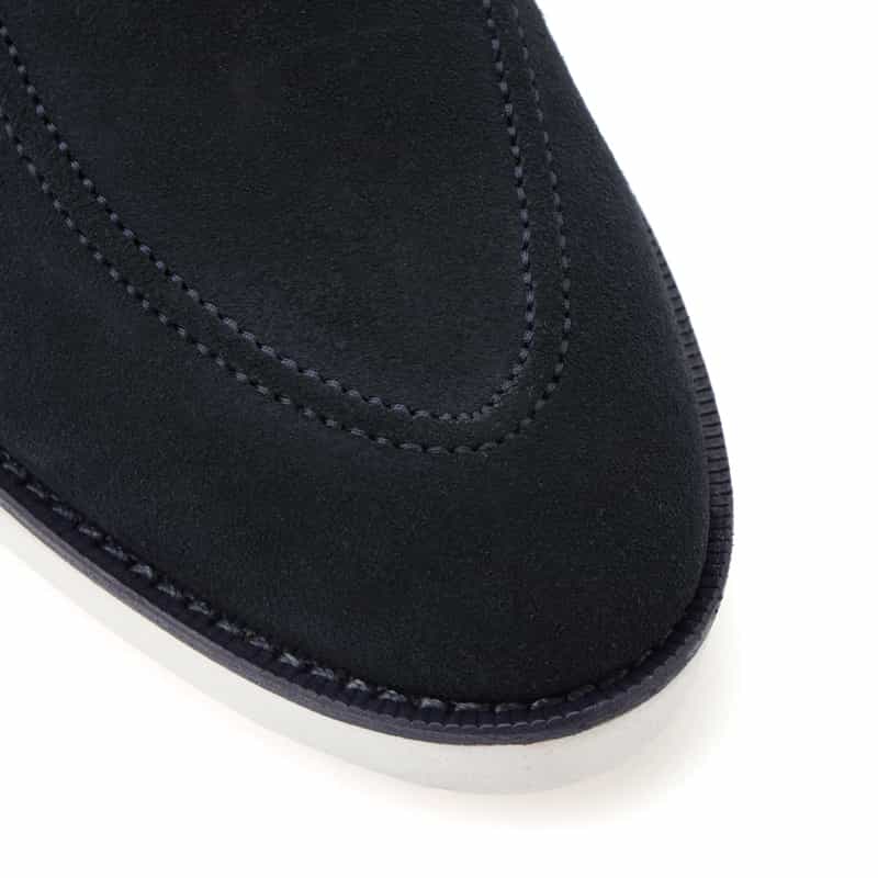 WH WH＜ダブルエイチ＞ スエードローファー NAVY