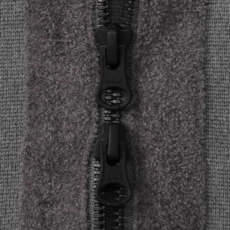 BARNEYS NEW YORK ウォッシャブル ジップアップニットパーカー GRAY