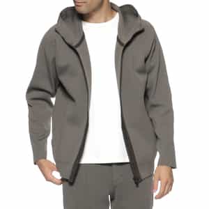 ウォッシャブル ジップアップニットパーカー