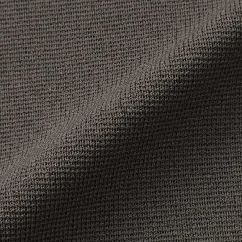 BARNEYS NEW YORK ウォッシャブル ジップアップニットパーカー DARK GRAY