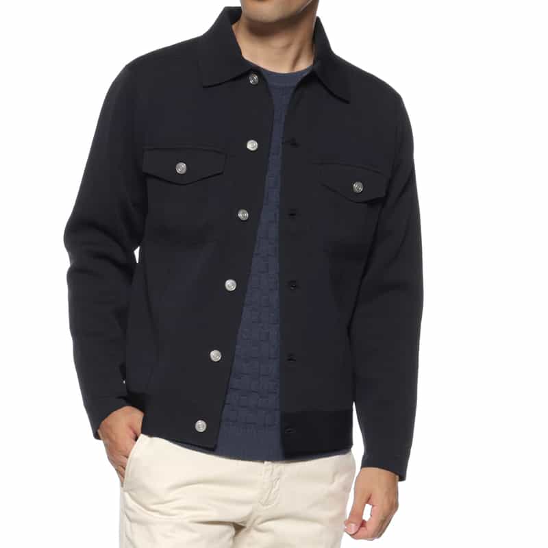 【美品】BARNEYS NEW YORK コットンニットカーディガン　ブラック コットンニットカーディガン（2197558）｜BARNEYS NEW YORK