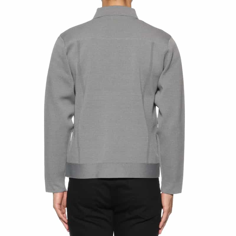 BARNEYS NEW YORK ウォッシャブル ニットジャケット GRAY
