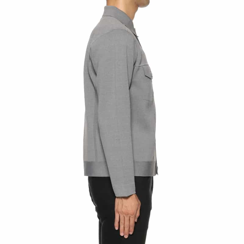 BARNEYS NEW YORK ウォッシャブル ニットジャケット GRAY