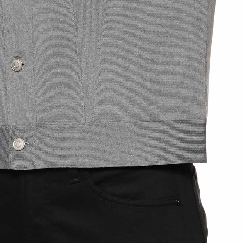 BARNEYS NEW YORK ウォッシャブル ニットジャケット GRAY