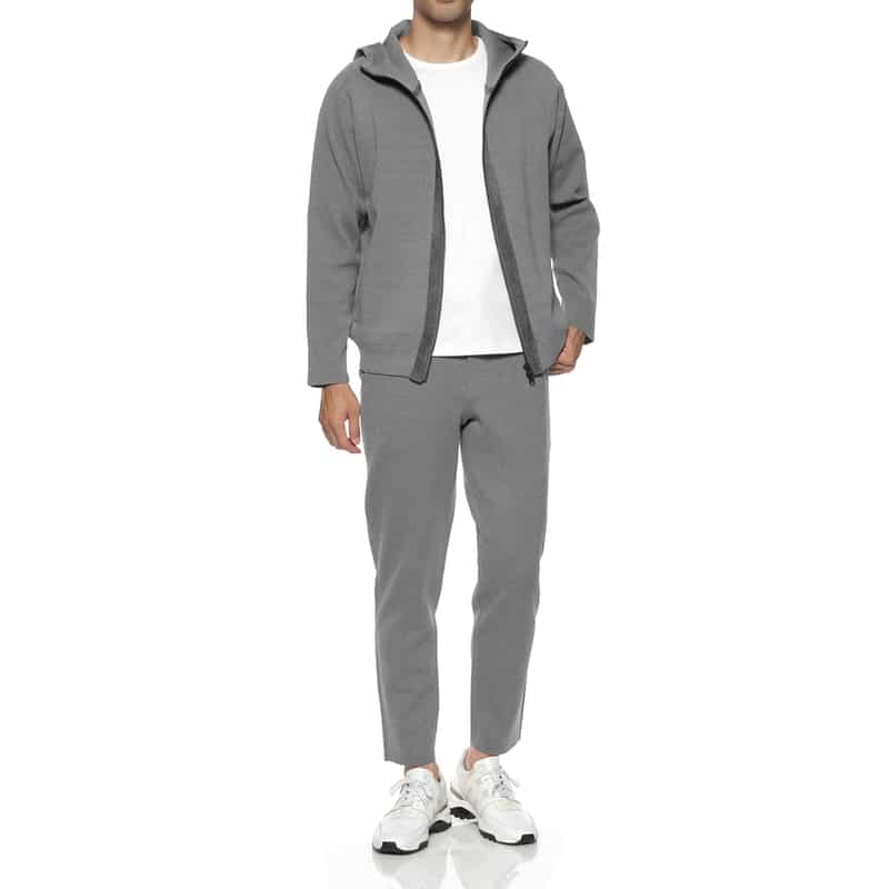 BARNEYS NEW YORK ウォッシャブル セットアップ ニットパンツ GRAY