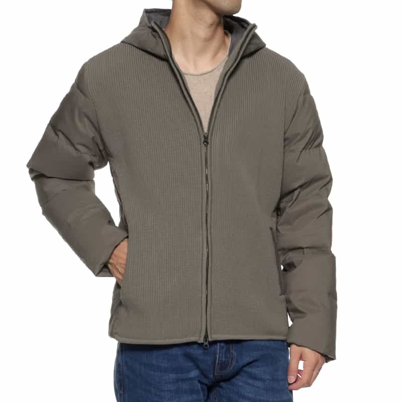 BARNEYS NEW YORK 異素材コンビネーション ダウンブルゾン BEIGE