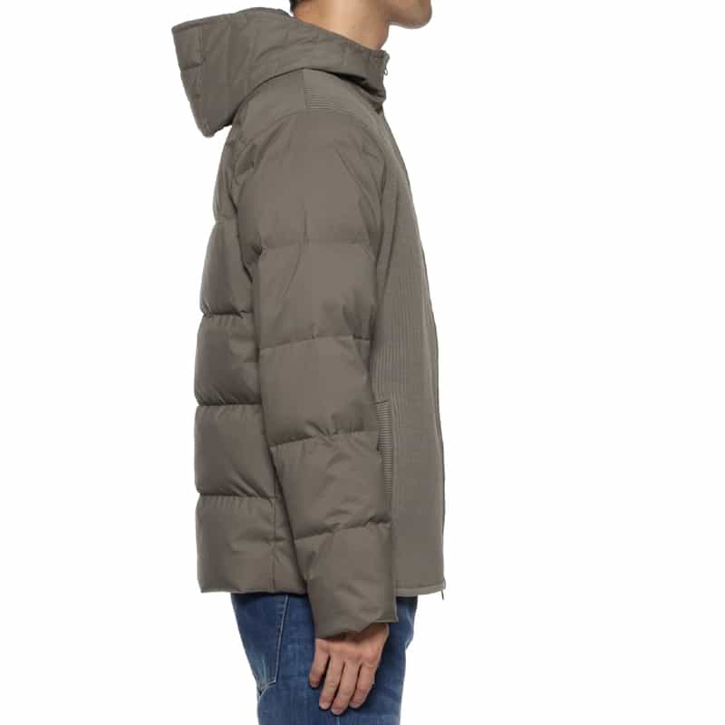 BARNEYS NEW YORK 異素材コンビネーション ダウンブルゾン BEIGE