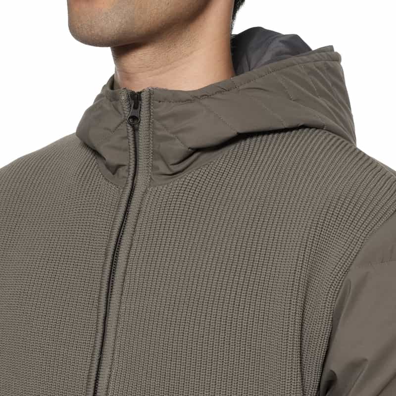 BARNEYS NEW YORK 異素材コンビネーション ダウンブルゾン BEIGE