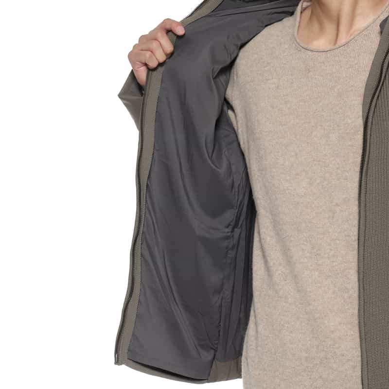 BARNEYS NEW YORK 異素材コンビネーション ダウンブルゾン BEIGE