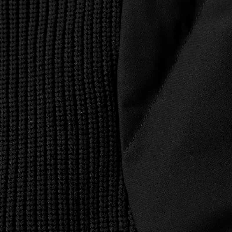 BARNEYS NEW YORK 異素材コンビネーション ダウンブルゾン BLACK