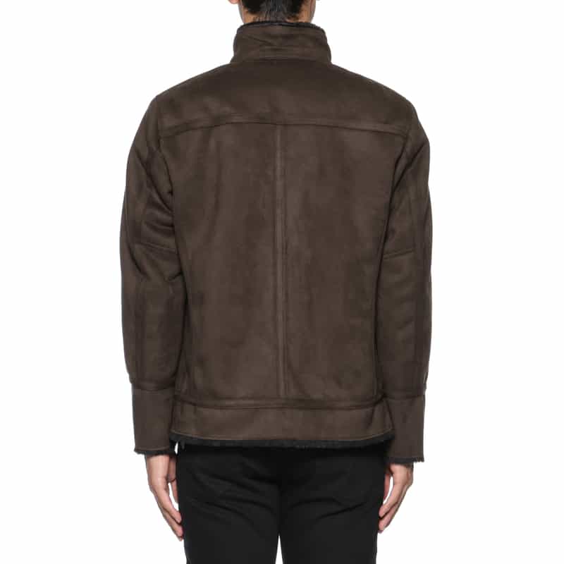 BARNEYS NEW YORK フェイクムートンジャケット BROWN