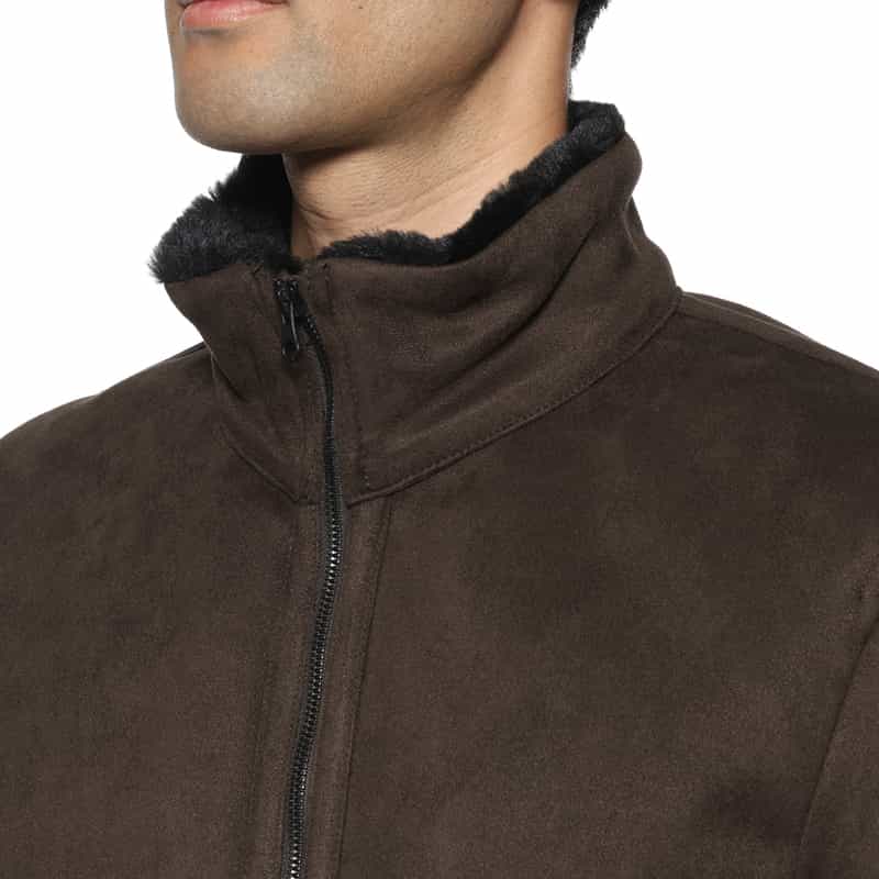 BARNEYS NEW YORK フェイクムートンジャケット BROWN