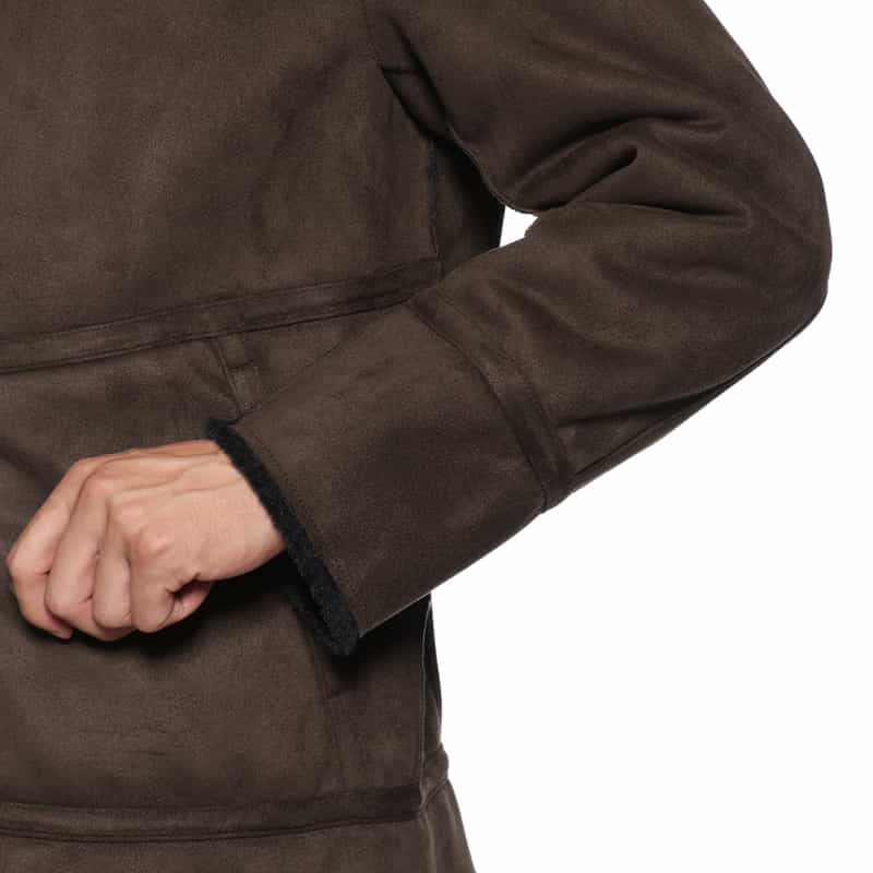 BARNEYS NEW YORK フェイクムートンジャケット BROWN