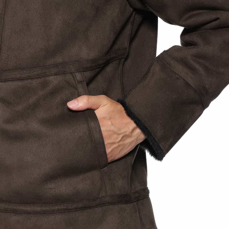 BARNEYS NEW YORK フェイクムートンジャケット BROWN