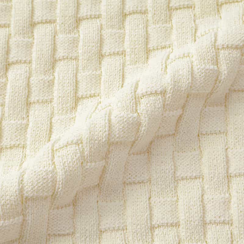 BARNEYS NEW YORK ウォッシャブル ブリスターニットプルオーバー WHITE