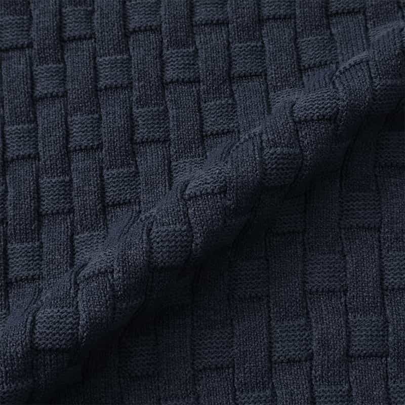 BARNEYS NEW YORK ウォッシャブル ブリスターニットプルオーバー BLUE