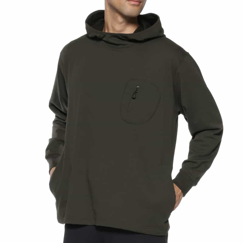 BARNEYS NEW YORK ウォッシャブル スウェットフーディ KHAKI
