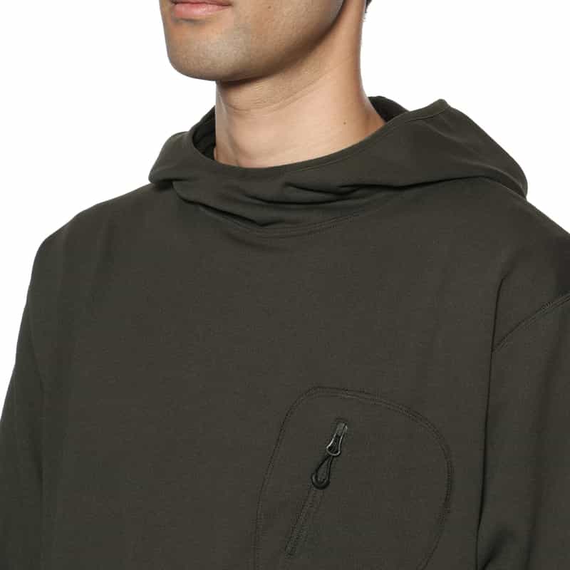 BARNEYS NEW YORK ウォッシャブル スウェットフーディ KHAKI