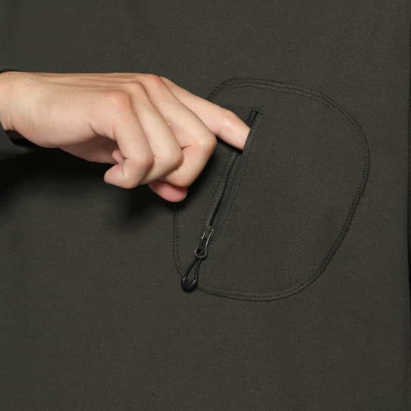 BARNEYS NEW YORK ウォッシャブル スウェットフーディ KHAKI