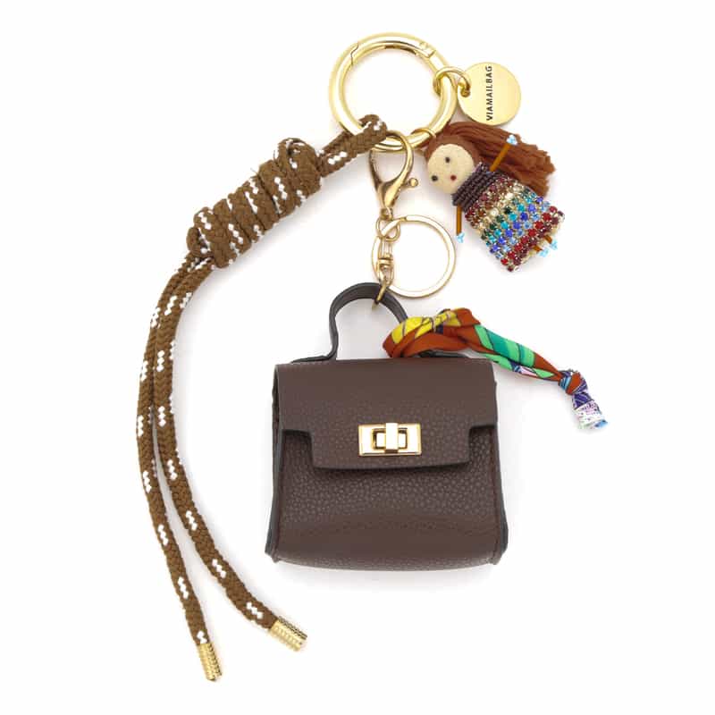 VIAMAILBAG VIAMAILBAG＜ヴィアメイルバッグ＞ バッグチャーム（バッグ） BROWN