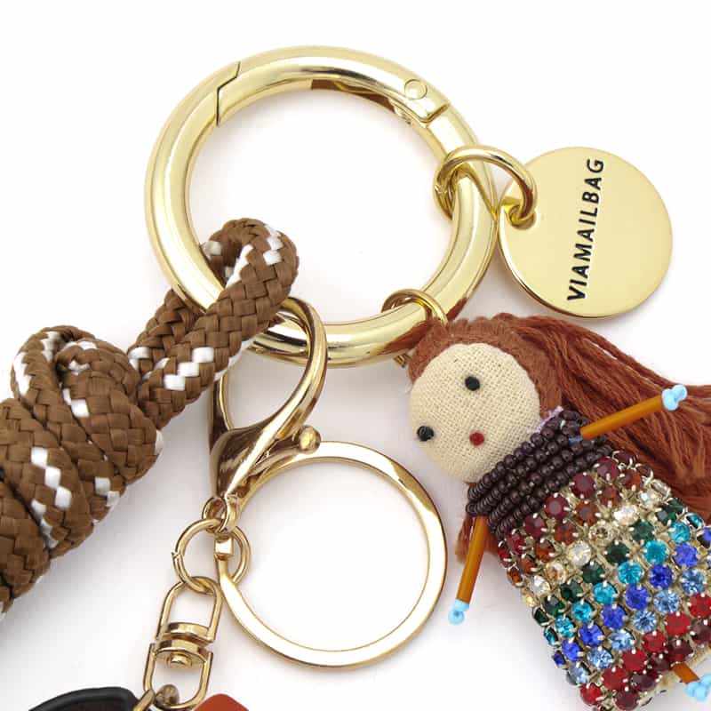 VIAMAILBAG VIAMAILBAG＜ヴィアメイルバッグ＞ バッグチャーム（バッグ） BROWN