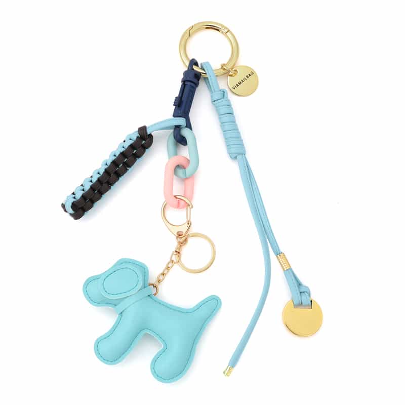 VIAMAILBAG VIAMAILBAG＜ヴィアメイルバッグ＞ バッグチャーム（ドッグ） LT BLUE