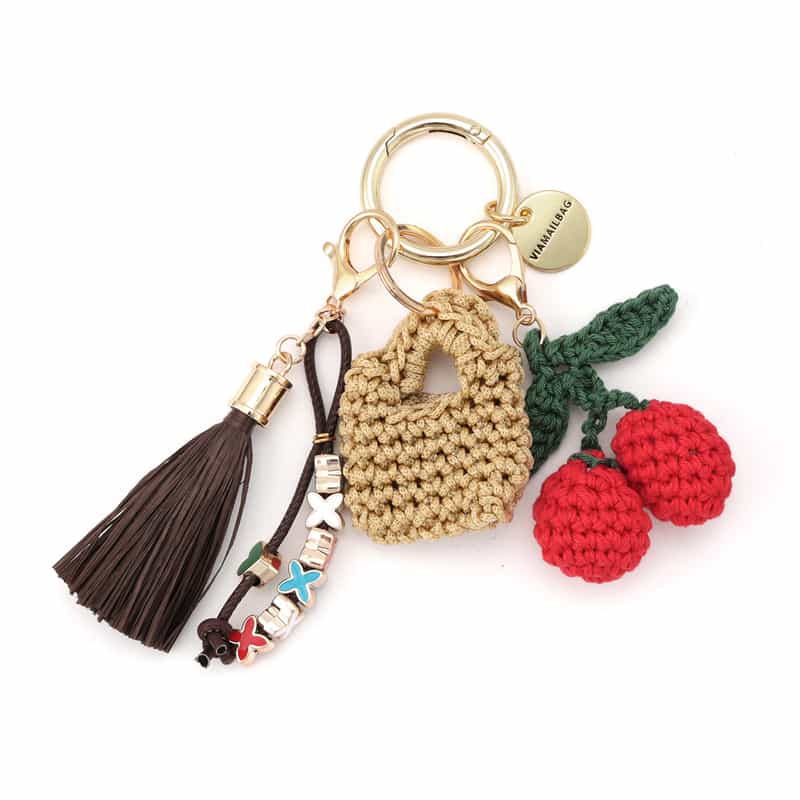 VIAMAILBAG VIAMAILBAG＜ヴィアメイルバッグ＞ バッグチャーム（チェリー） BEIGE