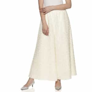 ウォッシャブル ジャギー素材ワイドパンツ