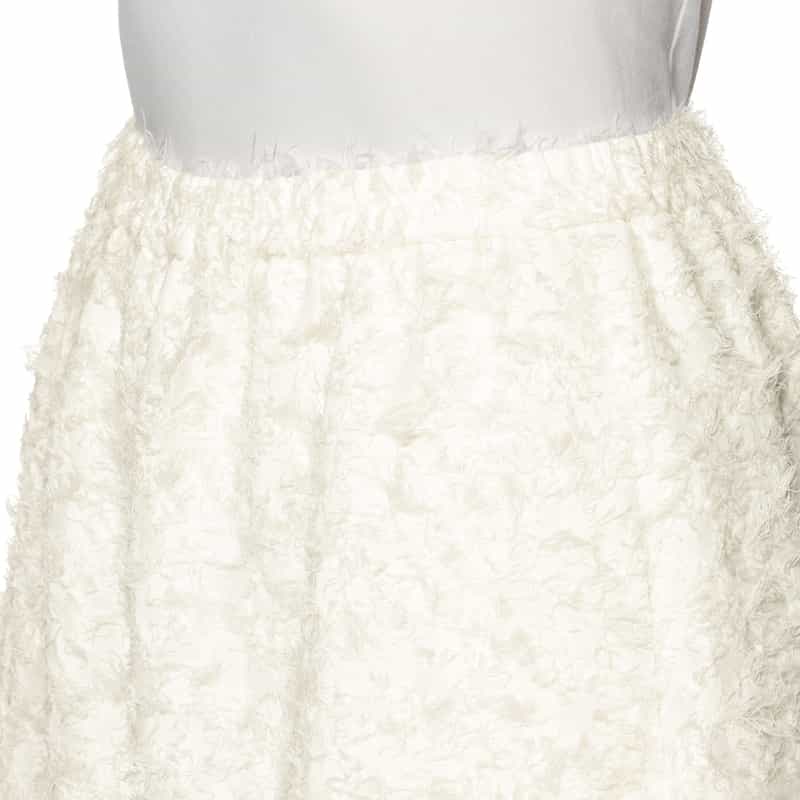 BARNEYS NEW YORK ウォッシャブル ジャギー素材ワイドパンツ WHITE