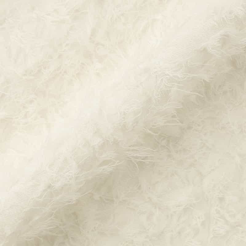 BARNEYS NEW YORK ウォッシャブル ジャギー素材ワイドパンツ WHITE