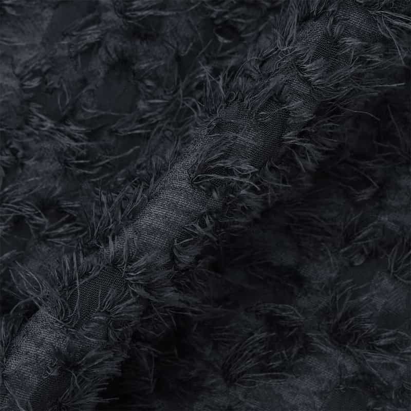 BARNEYS NEW YORK ウォッシャブル ジャギー素材ワイドパンツ NAVY